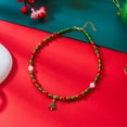 thumbnail image 4 of SPEKSEE Christmas Necklace for Women Colorful Beaded Necklace Handmade Beaded Christmas Tree Snowflake Snowman Bells Pendant Necklace Christmas Birthday Party Costume Jewelry, 4 of 11