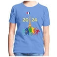 thumbnail image 4 of Toddler Girl's 2024 Paris Graphic Tees Short Sleeved Round Neck Summer T-Shirt, 4 of 4