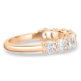 thumbnail image 4 of ESTE ORIGIN 1.35Ct Moissanite Oval Half Eternity Band – VS1 Colorless, 9 Stone Wedding Ring in 10K Rose Gold for Women, 4 of 6