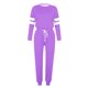 thumbnail image 4 of Puntoco Traje Casual Con Cordón Y Cuello Redondo De Manga Larga Con Estampado Suelto A La Moda Para Mujer Púrpura Xxxxxl, 4 of 5