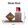 thumbnail image 3 of Digital Alarm Clock LED with Temperature Calendar Display Home Office Pencil Holder Desk Organizers, 3 of 5