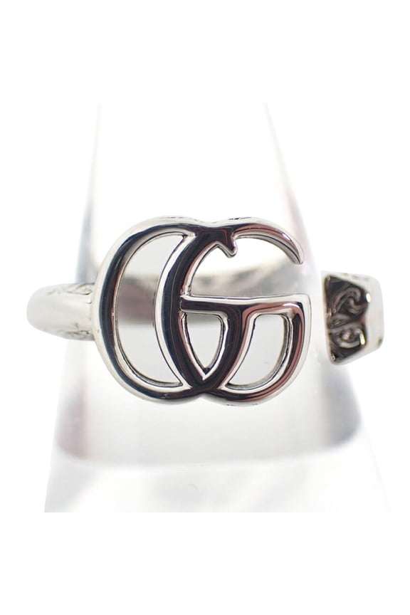Pre-Owned GUCCI 925 Double G Arabesque Ring, size 18