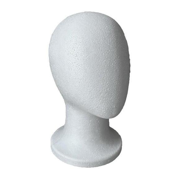 EHJRE Foam Mannequin Head Model Head,Lightweight,Stable, Holder Stand Manikin Head Model for Headwear Hairpieces Jewelry Hat