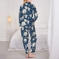 thumbnail image 6 of Wukai Lilies Flowers Print Women's Pajama Set - Soft Long Sleeve Sleepwear for Comfort and Style-Large, 6 of 9