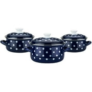 Monica Enamel Cooking Pots, 1.5, 2 and 3 Liters, Kitchen Cookware Set, Home Cooking Appliance, Set of 3