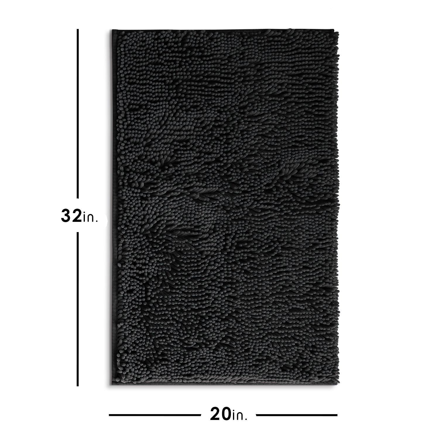 Lammaloe Chenille Bathroom Rugs Non Slip Bath Mat, 20x32 Ultra Absorbent, Bath Mats for Bathroom, Ombre cream