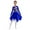 Blue, variant on TiaoBug Kids Girls Metallic Gold Lyrical Costume Liturgical Worship Chiffon Dress Praise Dance Robe Purple 8