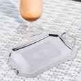 thumbnail image 3 of Bandeja de Patrón de Acero Inoxidable Organizador Bandejas de Mesa de Postre Bandejas de Postre Bandeja de Té para El Hogar Bodas Hogar Cocina Fiestas plata m, 3 of 7
