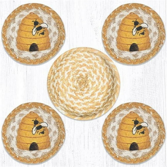 Capitol Importing 29-CB9-101B 5 x 5 in. CNB-9-101 Beehive Coasters in a Basket
