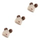thumbnail image 5 of Minnieouse Bufanda Conjunto de gorro y guantes para niños Elasticidad Protector térmico Clima frío Manoplas versátiles Sellado marrón pom bola de pompón marrón beige 3Conjunto, 5 of 6