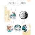 thumbnail image 5 of Dorunmo Mama Bear Necklace with 5 Cubs 925 Sterling Silver Polar Bear Love Heart Pendant Mothers Day Jewelry Gifts for Women Mother (Abalone Shell), 5 of 6