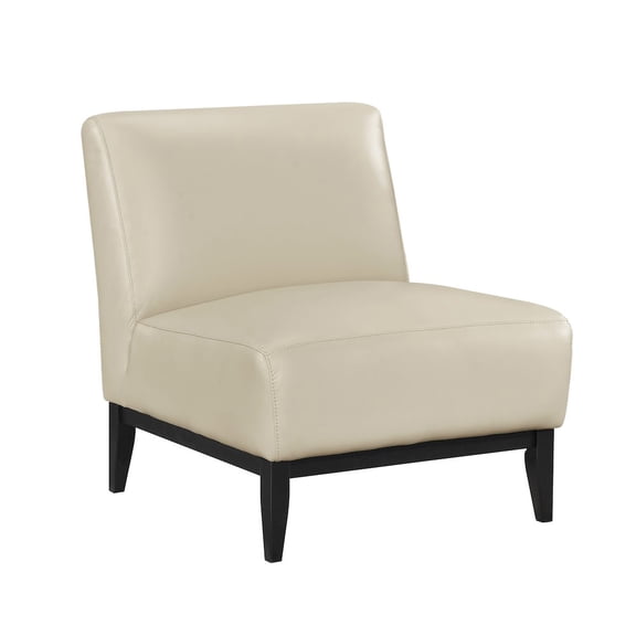 Lexicon Houghton Leather Accent Chair in Beige