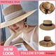 thumbnail image 2 of INS-sombrero de paja plano de estilo francés para mujer, sombrero de paja pequeño tejido con lazo de cinta blanca, 2 of 4
