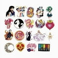 thumbnail image 4 of Amyove 75pcs Sailor Moon Suitcase Stickers Cute Cartoon Computer Laptop Skateboard Paster, 4 of 9