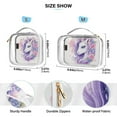 thumbnail image 4 of Unicorn Head Flowers Hair Clear Cosmetic Bags with Handles PVC Toiletry Bags Zipper Waterproof Portable for Traveling 2 Pcs, 4 of 7