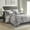 Gray, variant on GDF Studio 7-Piece California King Comforter Set, Cotton Printed Damask Bedding with Embroidered Pillows, Black