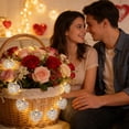thumbnail image 4 of COM1950s Heart String Lights Valentine's Day Decorations, Romantic Fairy Lights for Bedroom, Gift for Her, Battery Operated Night Light for Home Party Decor, 59 Inch, 4 of 7