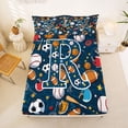thumbnail image 5 of Erosebridal Kids Baseball Sport Games Queen Sheet Sets,Ball Personalized Alphabet R Bed Set For Boys 4 Pieces, 5 of 6