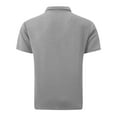 thumbnail image 4 of Huresd Mens Polo Shirts Short Sleeve Regular Fit Fashion Designed Shirt Light Gray XL, 4 of 5