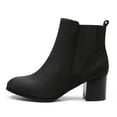 thumbnail image 3 of DREAM PAIRS Women’s Chelsea Ankle Booties Elastic Gore Slip‑On with Chunky Block Heel, 3 of 6