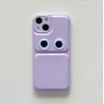 thumbnail image 6 of Compatible with iPhone 13 Pro Max Candy Color Case Glossy Big Eyes Cute Funny Thin Slim Soft Lens Protection Aesthetic Shockproof Protective Cover for Women Girls Purple, 6 of 11