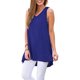 thumbnail image 3 of Guardurnaity Camiseta de mujer Camiseta sin mangas Camiseta con cuello en V Blusa Camiseta sin mangas V Chaleco de color sólido Vestidos Azul oscuro SG Guardurnaity AP003123-39, 3 of 6