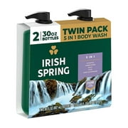 Irish Spring 5-in-1 Mens Body Wash, Pump, 2 pk./30oz
