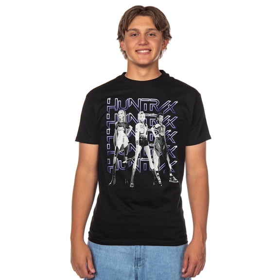 K-Pop Demon Hunters Men's Huntrix Logo Rumi Zoey Mira Short Sleeve Tee