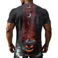 thumbnail image 6 of Fabrcox Halloween Mens T-Shirts Funny Ghost Pumpkin Candy Mens Graphic T Shirts Fall Winter Festival Short Sleeve Shirt Men Black L, 6 of 6
