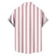 thumbnail image 5 of Ceisia Men's Vertical Stripe Short Sleeve Button Down Casual Shirt for Beach Vacation Pink XXXXL Gifts, 5 of 7