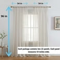 thumbnail image 4 of THD Zoey Faux Linen Textured Semi Sheer Window Rod Pocket Thick Curtains Drapery Panels, 2 Panels, 4 of 9