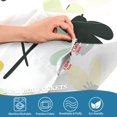 thumbnail image 3 of Yayeee Kitchen Curtains Tier Pair Light Filtering 27"x24" Rod Pocket Short Cafe Window Panel, White Flower, 3 of 7