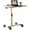 Wood Grain Color, variant on Overbed Bedside Table with Wheels, Mobile Hospital Bedside Table with Tilting Desktop, Adjustable Height Over The Bed Table