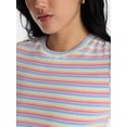 thumbnail image 4 of No Boundaries Pride Striped Cotton Baby Tee, Women's XXS-XXL, 4 of 5