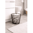 thumbnail image 3 of Mesh Trash Can Wire Waste Basket 9 Inch Black Round Garbage Bin Small Bathroom Office Kitchen 4 Pack, 3 of 6