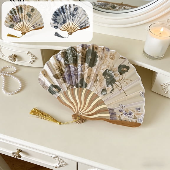 Wzzjkit Folding Hand Fan Elegant Traditional Style Folding Fan for Party Dancing Wedding and Home Decoration