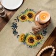 thumbnail image 3 of Farmhouse Sunflowers Table Runner - 72 Inch Long Western Star Vintage Sparrows Cotton and Linen Blended Dress Scarves Farmhouse Table Runner for Kitchen Dining, Coffee Table, 13" x 72", 3 of 8