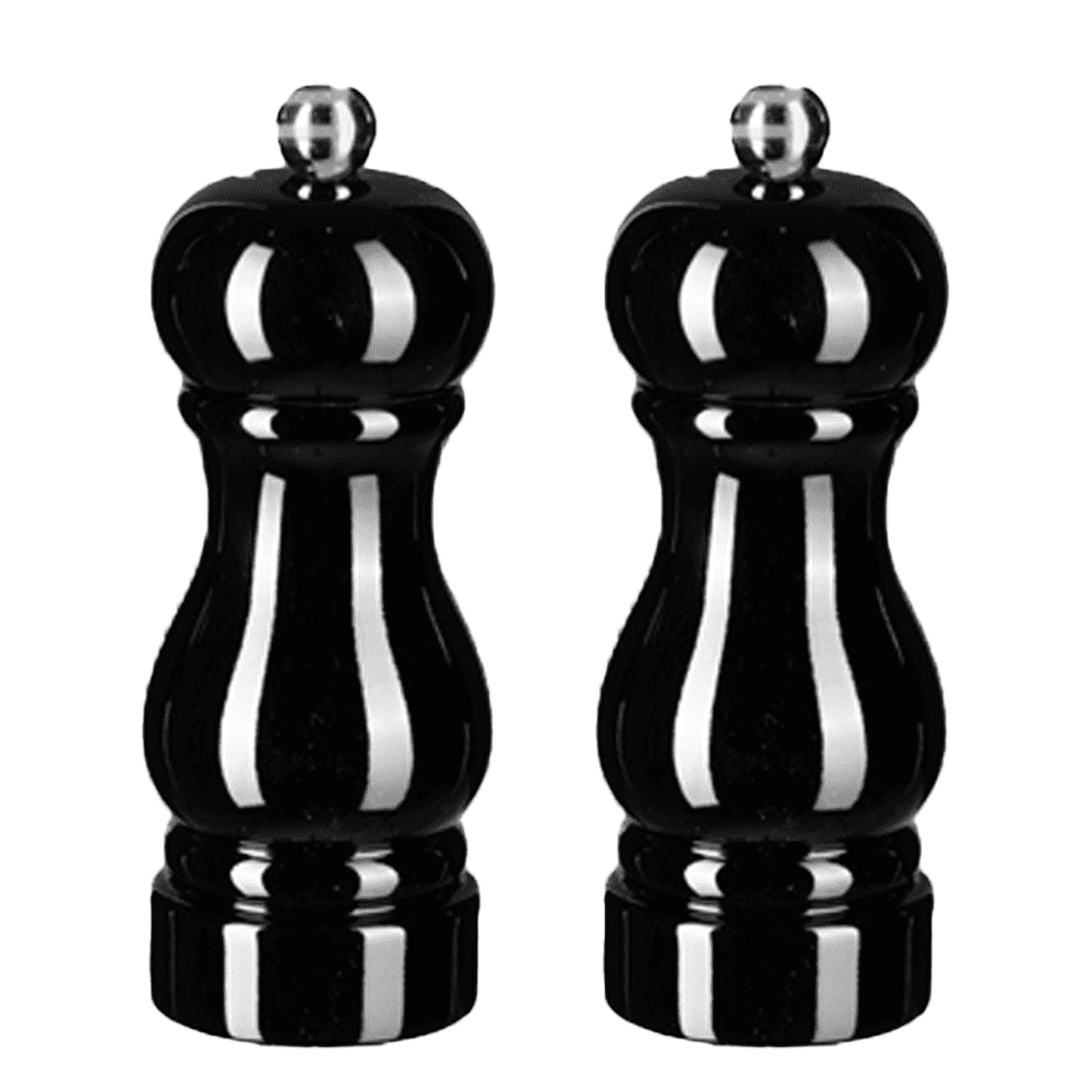 Manual Refillable Solid oak Wood Salt Shaker and Pepper Grinder Spice