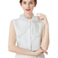 thumbnail image 1 of SUTENGDA Faux Col Détachable Demi-Chemise Blouse Faux Col de Poupée Design à Volants pour Femmes Filles, 1 of 7