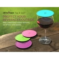 thumbnail image 2 of Drink Tops MOD Tap and Seal Outdoor Drink Covers - Keep Bugs Out  - 4 Pack, Summer Crush, 2 of 7