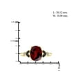 thumbnail image 2 of JewelersClub Garnet Ring Birthstone Jewelry – 2.20 Carat Garnet 14K Gold Plated Silver Ring Jewelry with Black & White Diamond Accent – Gemstone Rings with Hypoallergenic 14K Gold Plated Silver Band, 2 of 4