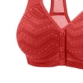 thumbnail image 5 of Women's Front Fastening Plus Size Bra,, Underwear, Without Underwire, Adjustable Straps, Soft, Comfortable, Breathable Support, Anti-Sagging for Elderly Women | TruBelle,Red 5XL, 5 of 5