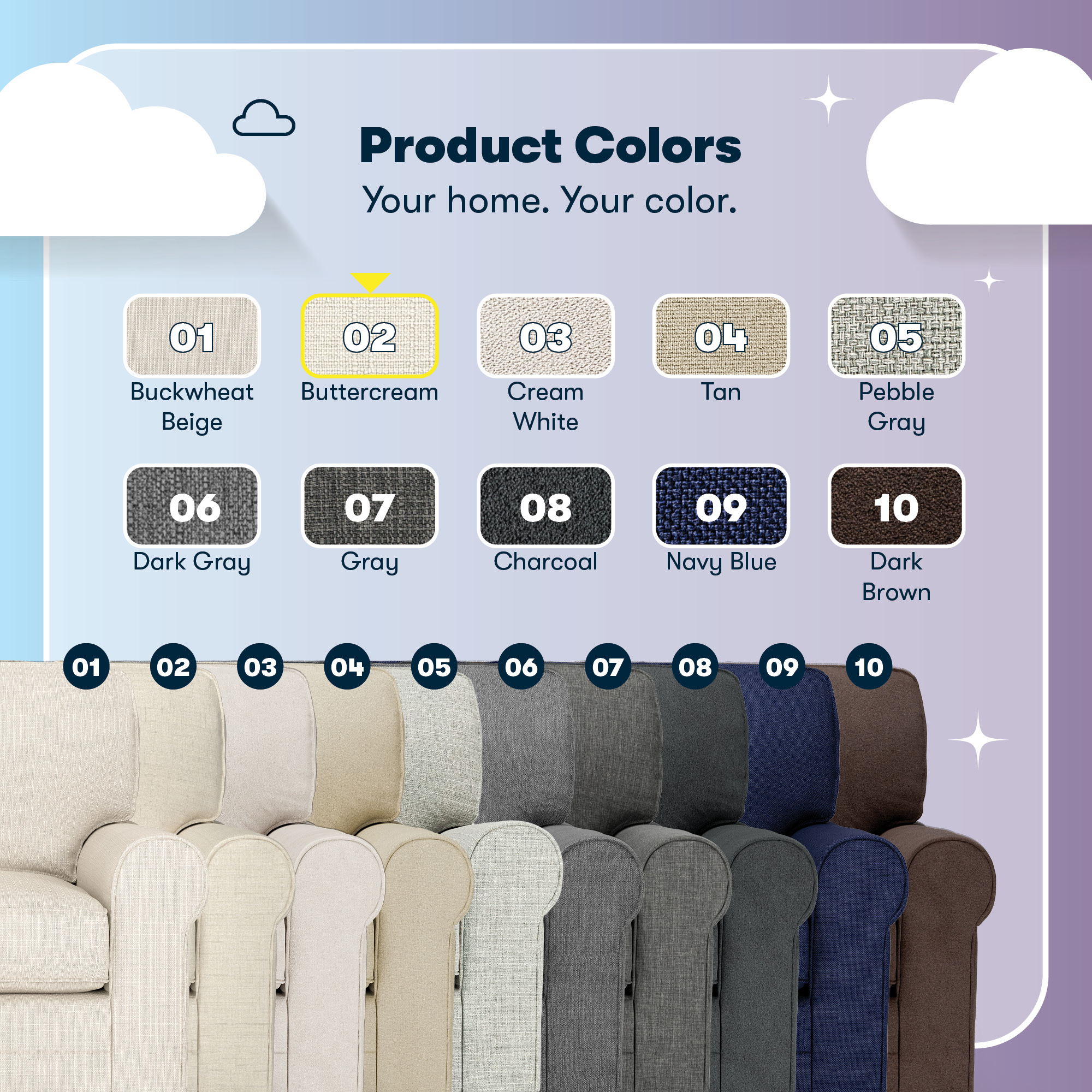 Serta Copenhagen 61" Rolled Arm Sofa, Easy Care Polyester,  Loveseat or Couch for Small Spaces, ButterCream