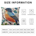 thumbnail image 6 of Nawypu  Throw Pillow Covers Home Decorative Cushion Colorful Spring Animal Retro Flying Red Bird with Flowers Pillow Cases Square Pillocases for Outdoor Bed Sofa White, 6 of 6