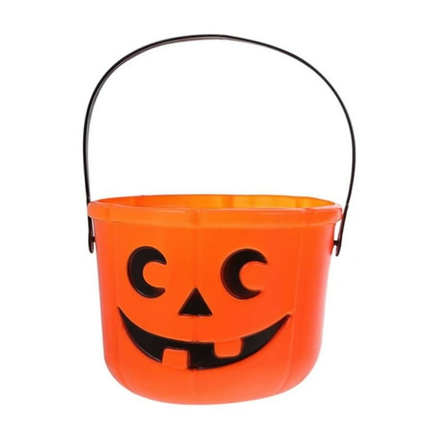 Halloween Pumpkin Bucket Cute Food Storage Container Injection Decorative Jar For Kitchen Candy Party