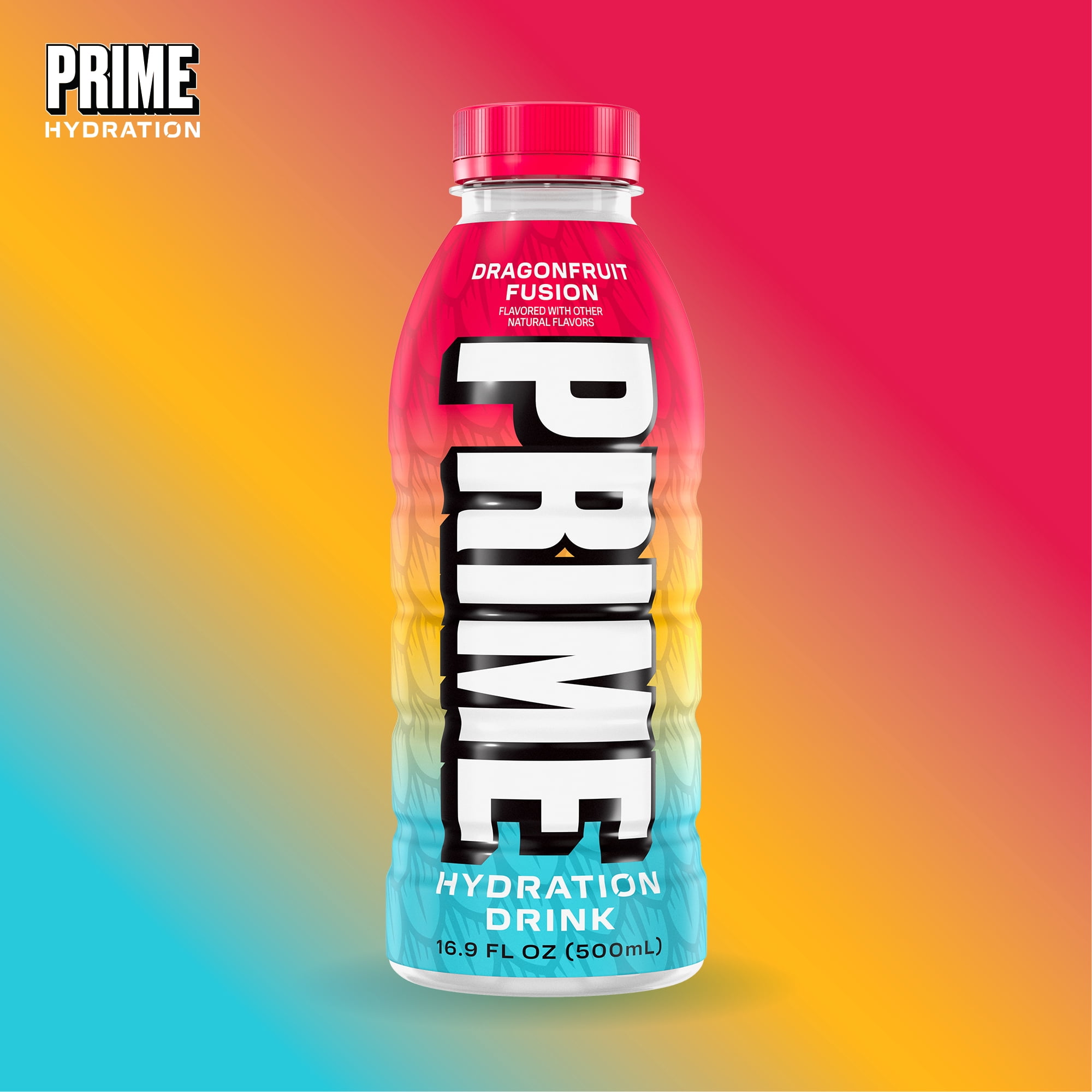 (2 pack) Prime Hydration Sports Drink, Dragonfruit Fusion, 16.9 fl oz, Bottle
