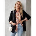thumbnail image 4 of Floral Button Down Shirts for Women Floral Print Blouse Casual Dressy Long Sleeve Boho Tops, 4 of 8