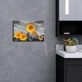 thumbnail image 3 of Sunflower Canvas Wall Art Yellow and Gray Wall Decor Flower Pictures Prints for Kitchen Dining Room Nature Sunflower Scenery Paintings Posters Black and White Floral Artwork Home Decor 12x16, 3 of 5