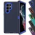 thumbnail image 7 of NIFFPD Samsung Galaxy S22 Ultra 5G with Belt-Clip Holster, Tough Rugged Shockproof Protective Phone Case for Galaxy S22 Ultra 5G Dark Blue&Blue, 7 of 7