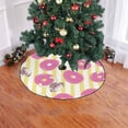thumbnail image 2 of FMSHPON Funny PugDonut Xmas Christmas Tree Skirt Stand Mat for Holiday Party Decoration Indoor Outdoor 36 inches, 2 of 3